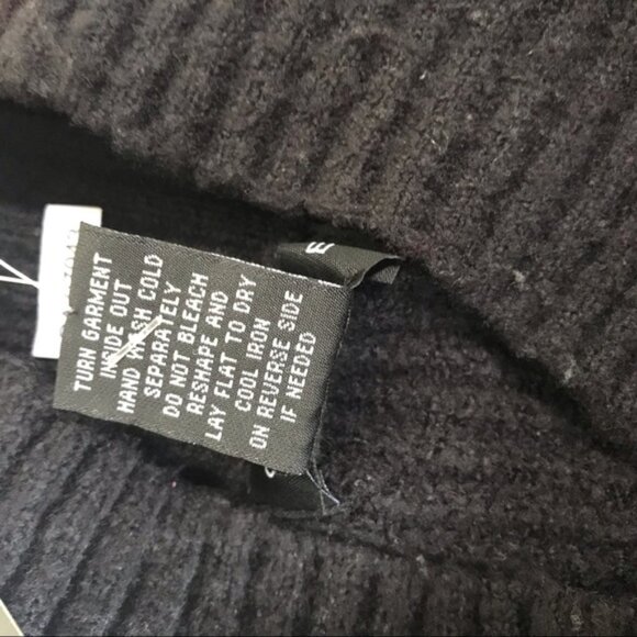 Grace NEW The Perfect Fit Oversized Wool Knit Mock Neck Side Slits Sweater Top M - Picture 9 of 14